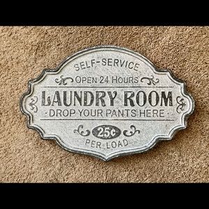 Farmhouse/Rustic Galvanized Laundry Room Sign Wall Décor